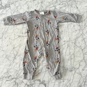 H&M Disney Baby Mickey Mouse Jumpsuit Romper Sleeper Sz 6-9 Mo